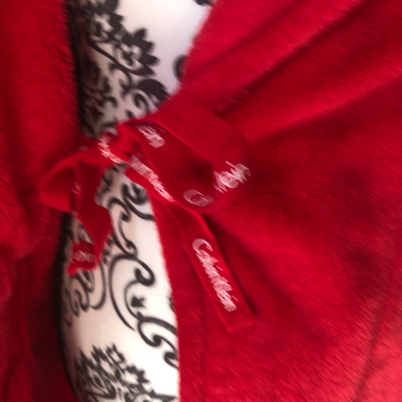 NWOT Calvin Klein Red Belted Robe Size XS/S - Picture 8 of 11